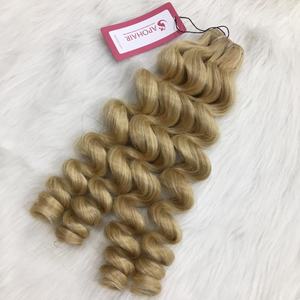 Trama de cabello 22 pulgadas Extensiones de cabello humano Cuerpo ondulado Máquina Trama Buena calidad del cabello - Product Image 3