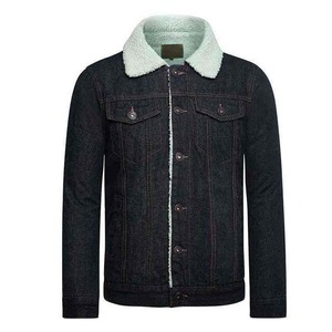 Chaqueta Vaquera Personalizada para Hombre, Chaqueta de Mezclilla 100% Algodón, Azul, Invierno, Lisa, para Hombre, Talla Grande - Product Image 3