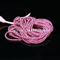 Perles de rubis rose naturel de qualité supérieure, facettées, forme rondelle, 4 mm, en vrac, pour la fabrication de bijoux, vente en gros