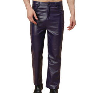 Pantalones de Cuero para Hombre, Elegantes y con Ajuste Elástico, Capa Interior Transpirable, Acabado Duradero, Diseño Ligero, Ideales para la Moda - Product Image 1