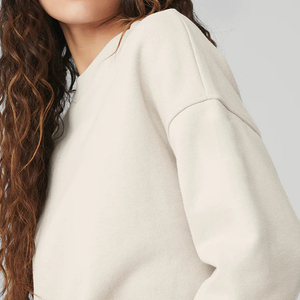 Sudadera con capucha personalizada de talla grande suelta para mujer sudaderas con capucha en blanco pulóver mujer 100% algodón - Product Image 3