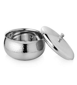 Vente Flash : Bol à Fruits en Aluminium Fait Main, Design Unique et Moderne, Luxe et Écologique, Motif Martelé, pour la Maison - Product Image 3
