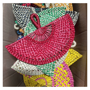 Éventail à main en paille de mer, éventail à main en paille de mer pour le voyage, accessoires de refroidissement pour festival et décoration, Vietnam - Product Image 3