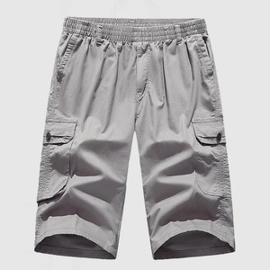Pantalones Cortos Casuales de Secado Rápido para Hombre, Color Gris Claro, Estilo Bermuda, 100% Algodón, Tejido de Malla, Transpirables, Venta Caliente - Product Image 1