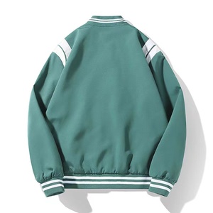 Chaqueta universitaria de invierno personalizada con mangas de cuero de alta calidad chaqueta universitaria de béisbol con letras de lana para hombre - Product Image 4