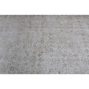 พรมขนาด 5.1x9.1 ฟุต, พรมตุรกีขนาดใหญ่, พรมลายดอกไม้สีขาว - Product Image 5