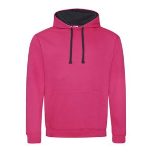 Sweat à capuche en polaire doux pour homme, poids moyen, style universitaire, contraste - Product Image 1