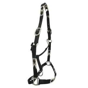 Premium Leather Horse <b>Halter</b> Polo Design Nylon Inlay Adjustable Headcollar Durable Equestrian <b>Halter</b> Custom OEM - Product Image 3