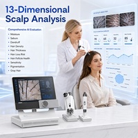 Machine de détection des follicules pileux avec analyse IA, système d'évaluation de la densité capillaire et de la santé du cuir chevelu