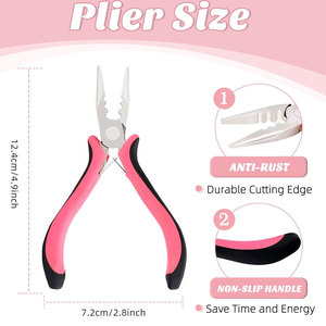 Meilleure vente, toutes tailles et toutes couleurs, pince d'extension de cheveux pour enlever les micro anneaux nano et les anneaux en cuivre. - Product Image 3