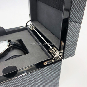 Carbon Fiber Watch <strong>Box</strong> with Button Lock <strong>Removable</strong> Interior Luxury High-Quality Black Watch Display <strong>Box</strong> Custom LOGO - Product Image 6
