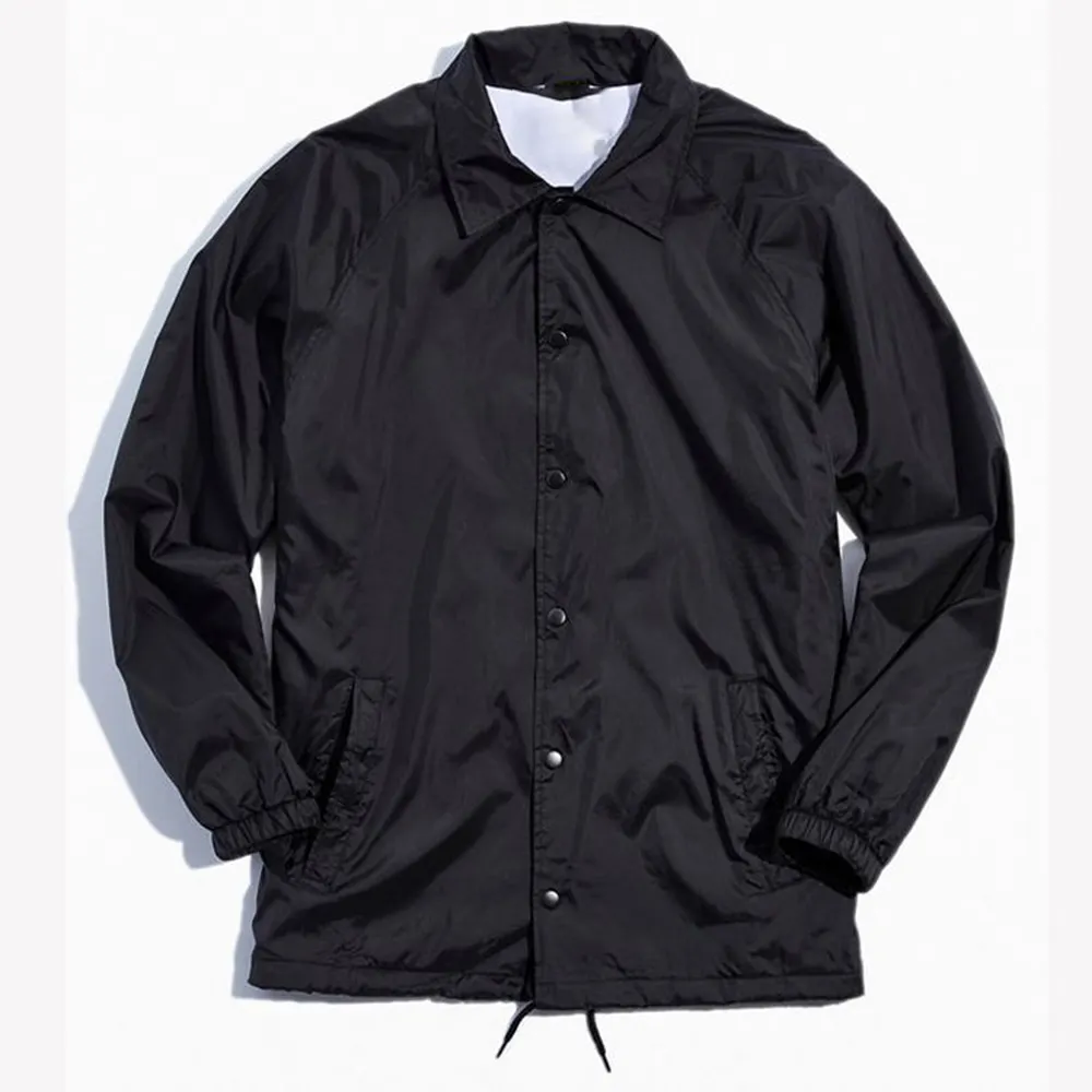 Nuovo arrivo Custom Made Logo Nylon uomo giacca a vento Coaches giacca impermeabile Shinny Coat Mens
