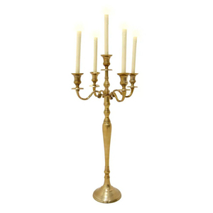 Top Meilleure Qualité Grand Bougeoir Avec Or Fini Conception Unique Candélabre De Taille Personnalisée À Prix Acceptable Décor De Mariage - Product Image 1