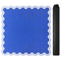 Tapis de Mahjong Américain Yunjing de Luxe Personnalisé, Style Vague, en Caoutchouc, Fait Main, avec Cristaux Transparents, pour 4 Joueurs, Table Saphir