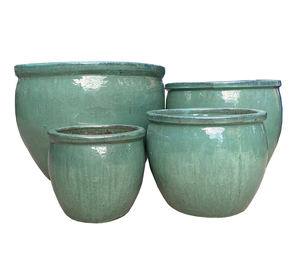 Macetas y jardineras de cerámica esmaltada de burbujas, las más vendidas / macetas de arcilla con forma de huevo para decoración del hogar y suministros de jardinería - Product Image 6