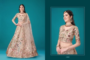 Nuevo Lehenga Choli de Seda Satén con Estampado Digital y Bordado de Lentejuelas, Ropa India y Pakistaní al por Mayor - Product Image 5