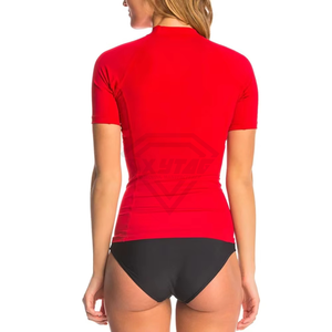 Haut de sport extensible à coupe ajustée imprimé personnalisé léger pour femmes Rash Guard en spandex et polyester Rash Guards pour femmes - Product Image 3