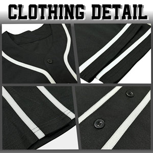 Ventes en gros de maillots de baseball vierges, classiques, en maille respirante, imprimés numériquement, personnalisés, pour hommes, sport, noir, broderie, maillot de baseball - Product Image 5
