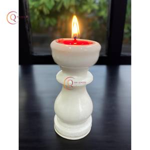 Unique Marble Candle Jar And Holder Decorative Pillar Shape Stand for Weddings and Events Perfect Table Centerpiece Supplies - Product Image 3