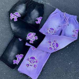 Ensemble de sweat-shirts à capuche en coton lourd de qualité supérieure, coupe régulière, style rétro urbain, avec impression sérigraphique personnalisée pour hommes - Product Image 5