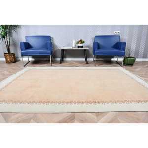พรมขนาด 5.7x7.6 ฟุต, พรมตุรกีโบราณ, พรมสีขาวน้ำตาลไล่เฉด - Product Image 2