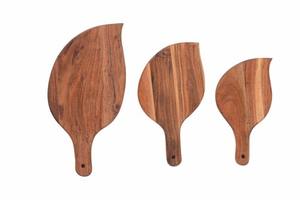 Ensemble de cadeaux de cuisine de couleur foncée, équilibre en bois, planche de service rustique en bois massif, planche à découper en bois avec poignée, Offre Spéciale - Product Image 2