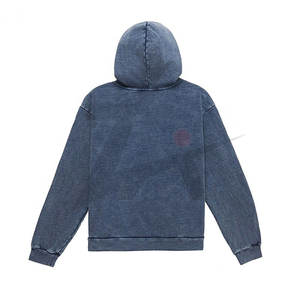 Conjunto de chándal con lavado ácido de la mejor calidad, pantalones con capucha y aspecto vintage desgastado, logotipo personalizado, fabricante de chándal OEM, pedidos al por mayor - Product Image 2