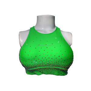 บราสปอร์ตบราดันทรงแบบหัวเข็มขัดดันทรงสุดเซ็กซี่เสื้อครอปโยคะฟิตเนสพิมพ์โลโก้ได้ตามต้องการ - Product Image 1