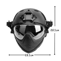 Casque tactique Masque intégral en maille Casque d'assaut avec masque en maille d'acier pour le sport en plein air