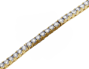 S925 <b>Silver</b> Moissanite Round Diamond Charm Bracelet <b>for</b> <b>Men</b> Women Gold Plated Classic Elegant Handmade Jewelry Gift Party - Product Image 2