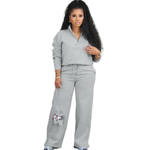 Conjunto Deportivo de Dos Piezas con Cierre y Cuello en V, Informal, de Alta Calidad, Elegante, Cómodo y Moderno - Product Image 3