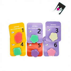 Soporte Adhesivo para Teléfono con Diseño de Flores de Silicona Resistente DAM, Soporte con Bolsa de Aire para Dispositivos Móviles - Product Image 1