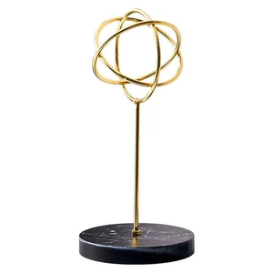 Wholesale Marble Fruit apple Shape With Brass Leaf Crafts Conner Decorative item Exclusively Dinning <b>Table</b> Decorate - Product Image 3