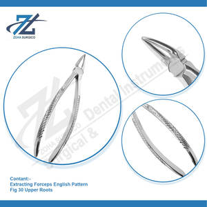 ชุดเครื่องมือผ่าตัดทางทันตกรรมคีมสกัดปลายแหลม30ปลายด้ามด้านบนแบบพรีเมี่ยม - Product Image 3