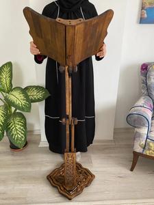 Soporte Corán Rahel Soportes de madera tallada de madera movibles de gran tamaño Diseño especial para soporte Corán musulmán Rahel - Product Image 4
