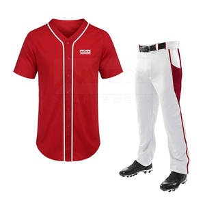 Servicio OEM diseño uniforme de béisbol al por mayor en blanco moda 100% poliéster hombres uniforme de béisbol - Product Image 1