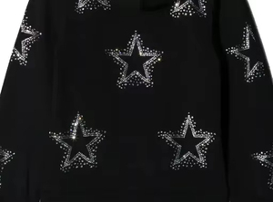 เสื้อฮู้ดแบบสวมหัวสำหรับผู้ชายเสื้อสเวตเตอร์แบบสวมศีรษะพิมพ์ลายหน้าจอพลอยเทียมทรงโอเวอร์ไซส์ผลิตตามสั่ง - Product Image 6