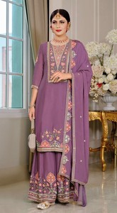 Salwar Kameez Formal para Mujer, Algodón Chinon Pesado con Bordado de Lentejuelas, Secado Rápido, para Todas las Temporadas - Product Image 5