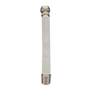 Tuyau flexible en PVC HM pour chauffe-eau MF 1/2" blanc enduit, longueurs extensibles 130-420 mm, résistant - Product Image 5