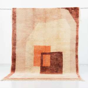 เฉพาะของโมร็อกโกพรมเบ็นีโอะริเนียมือถือทำมือโมร็อกโก Boho Beni ourain พรมปูพื้นขนสัตว์ - Product Image 1