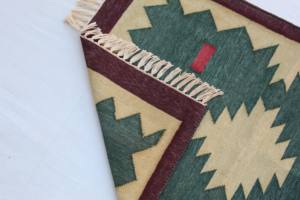 Alfombras rústicas de algodón de 2x6 pies, Alfombra tejida a mano lavable para interiores de casas - Product Image 2