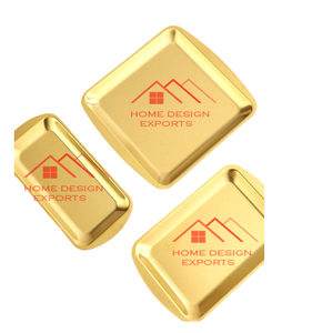 Plateau de service fini or 2025 avec poignée en métal - Product Image 6