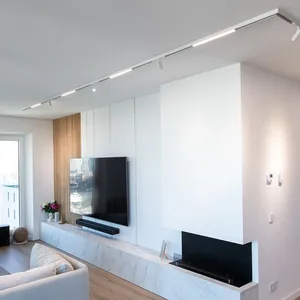 Connecteur de rail magnétique droit en aluminium blanc pour système d'éclairage sur rail magnétique LED commercial 48V - Vente en gros - Product Image 3