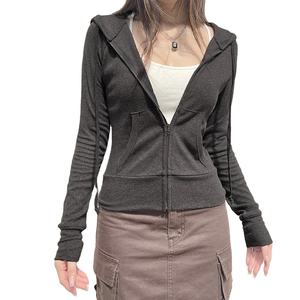 Sudadera con capucha de manga larga de algodón 100% liso, ropa informal básica con logotipo frontal impreso, sudadera de invierno - Product Image 3