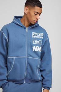 Chándal con capucha y cremallera para Moto de gran tamaño personalizado para hombre 2024 transpirable con estampado de invierno hecho en Pakistán - Product Image 3