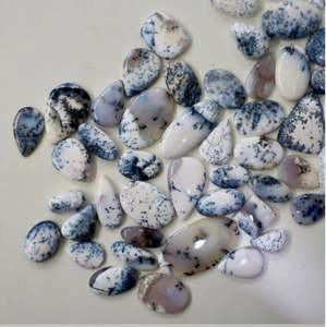 คุณภาพสูง Dendrite Cabochon สีขาวที่ไม่ซ้ำกันรูปไข่ธรรมชาติสีขาวตัด Dendrite โอปอลอัญมณีหลวมที่สวยงามเครื่องประดับควอทซ์ - Product Image 4