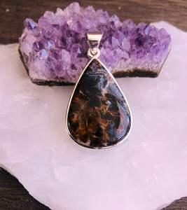 Colgante de plata esterlina Pietersite más vendido, forma de gota artesanal, OEM, venta al por mayor, precio a granel, colgantes y dijes finos - Product Image 6