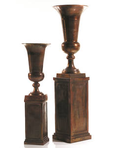 Florero de urna de flores antiguo de cobre decorativo para centros de mesa de boda florero de Metal de alta calidad para decoraciones de jardín - Product Image 4