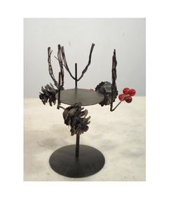 Aluminium Brances Bird <b>Pinecone</b> Candle Holder - Product Image 6