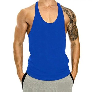100% coton Sexy hommes maillot de corps de gymnastique respirant séchage rapide sans manches vêtements de Fitness - Product Image 4